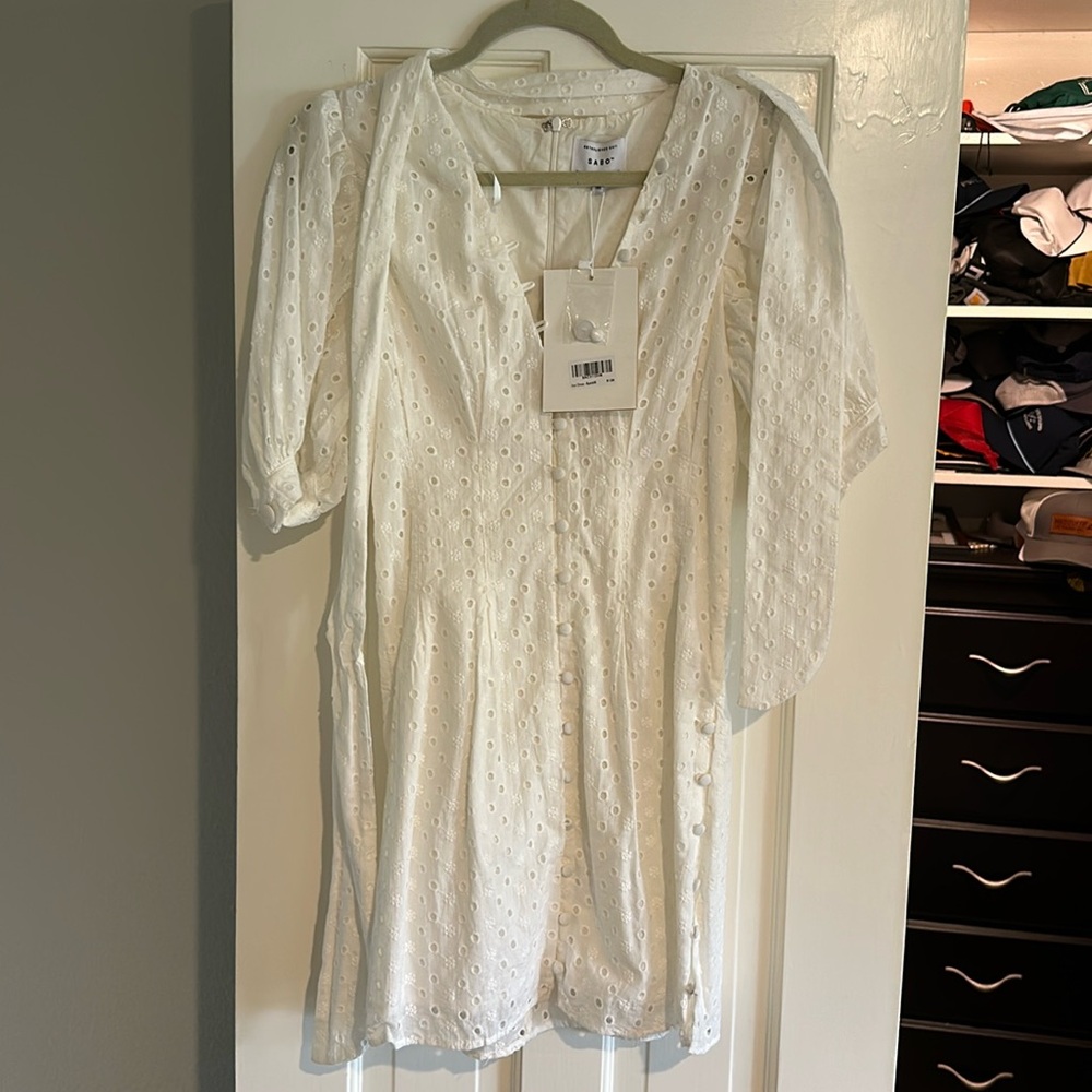 SABO skirt, Kori dress white eyelet size medium never worn with tags